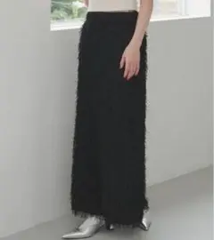 giunon フリンジロングスカート ブラック 0サイズのサムネイル