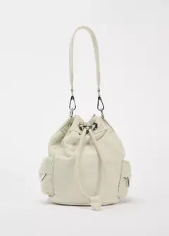 未使用 ZARAテクニカルファブリックミニバケットバッグ ショルダー ザラ