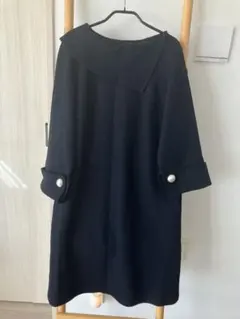 ひざ丈ワンピース 長袖