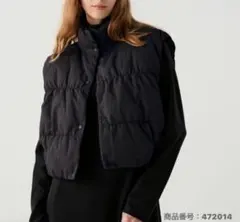 ブラック　Mサイズ　ダウンクロップドベスト　ユニクロC　新品タグ付き ユニクロ公式 | ダウンクロップドベスト