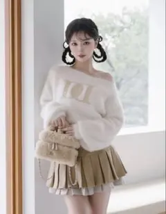 Darich DDロゴワンショルニットトップス