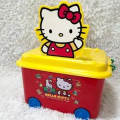 レトロ］ハローキティ 収納ボックス おもちゃ箱 キャスター付き - メルカリ
