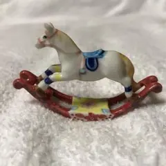 陶器のミニチュア　木馬　置物