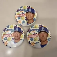 中日ドラゴンズ 缶バッジ 3点セット 2025 沖縄キャンプ限定