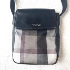 ブラックレーベルクレストブリッジ ショルダーバッグ レザー × PVC