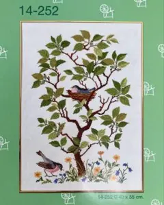 EVA ROSENSTAND 14-252 夏　クロスステッチ　図案と残り糸