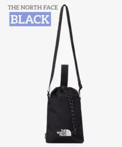 ノースフェイス  シンプルストリングバッグ スマホショルダー　ブラック