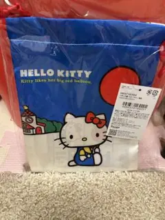 ★メルカリ便★未使用 リボン巾着 ハローキティ 風船