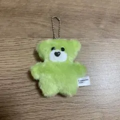 くまのぬいぐるみ キーホルダー ライトグリーン mojojojo