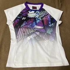 YONEX テニス Tシャツ M ホワイト/パープル