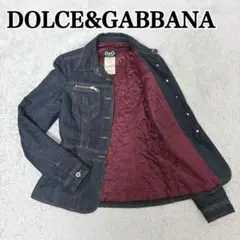 D&G ドルチェ&ガッバーナ デニムジャケット Gジャン 38 Y2K 裏地赤