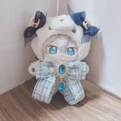 ハンドメイド　ぬい服　あんスタ　いつぬい　リボン　ブルー　月　ハート