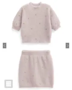 GRL グレイル シャギーニット セットアップ くすみピンク Sサイズ