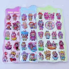 ラブブ ぷくぷくシール 3枚セット キラキラシール