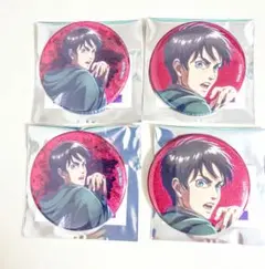 進撃の巨人 戦う背中ver2　エレン　 グリッター　缶バッジ 　4個セットのサムネイル