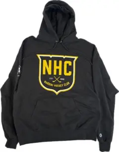 champion NHCロゴ入りブラックパーカー