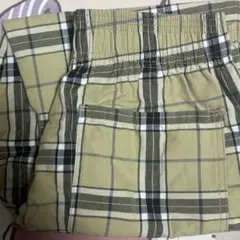 GU シェフパンツ ベージュ チェック柄 Sサイズ