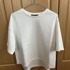 AQUAHISTORY ホワイト 五分袖 Tシャツ M