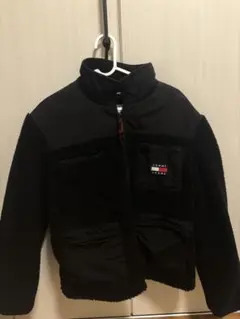 TOMMY JEANS ブラック フリースジャケット Sサイズ