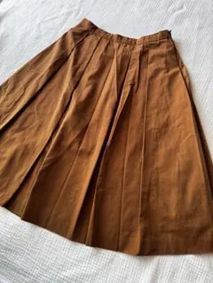 Steven Alan ナイロン プリーツスカート ブラウン ミモレ丈 日本製のサムネイル