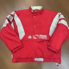 古着90sスターター　Ohio State 中綿ハーフジップジャケット レッドのサムネイル