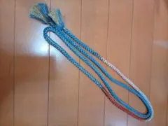 グレーと茶色の編み込み帯締め