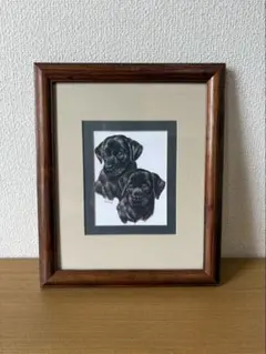 Cruwys ラブラドールレトリバー 絵画 額装