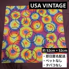 USA スマイル バンダナ マルチクロス タイダイ ハバハンク サイケ