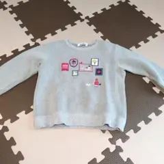 ファミリア トレーナー グレー 裏起毛 120cm