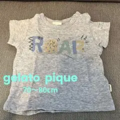ジェラートピケ 恐竜Tシャツ 70〜80cm