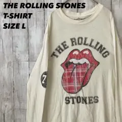 ロックバンドTシャツ古着　ザローリングストーンズプリント長袖Tシャツ L ロンT