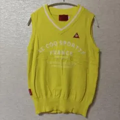 le coq sportif レディース ゴルフベスト L イエロー