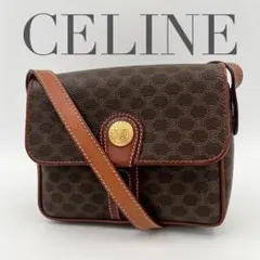 CELINE オールドセリーヌ　ショルダーバッグ　金ロゴ　マカダム　トリオンフ