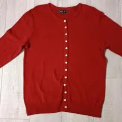 赤 カーディガン