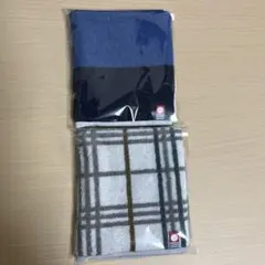 【新品・未使用】今治タオル ハンカチ 2枚セット（チェック・バイカラー）