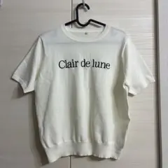 coca Clair de lune 半袖ニット ホワイト L ニットソー