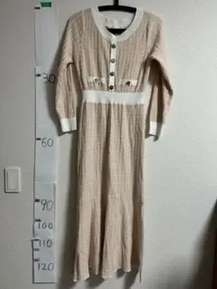 JILL STUART ベージュ系 長袖ロングワンピース