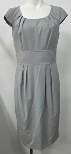 CALVIN KLEIN グレー ノースリーブ ワンピース 美品 y89のサムネイル