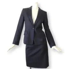 【極美品】アンタイトル スカートスーツ 上2 下1 ブラック 黒×紫 M 30