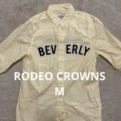 RODEO CROWNS ロデオクラウンズ　ストライプシャツ イエロー　M
