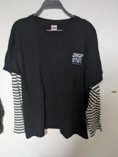 ニコアンド　ボーダーレイヤードtシャツ ロンt