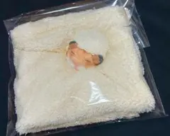 おがくずに埋もれて眠るハムスターのハンカチ ゴールデン