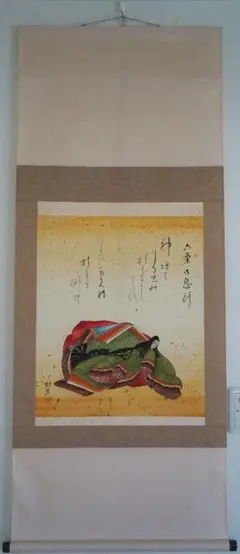【真作】掛軸　工芸+手彩色　平安雅趣　装束図　美人図風　箱入　Y51 真作】掛軸 工芸+手彩色 平安雅趣 装束図 美人図風 箱入 Y51 - メルカリ