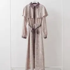 continuer de NICE CLAUP ロングワンピース ケープ 花柄