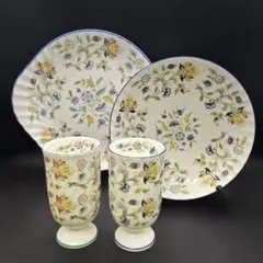 MINTON/ミントン　ハドンホール　ブルー　皿　ゴブレット　4点まとめて