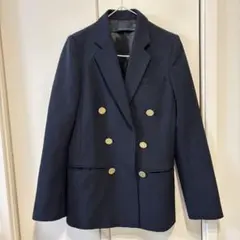 ZARA 金ボタン　ネイビー　テーラードジャケット　ダブルボタンジャケット