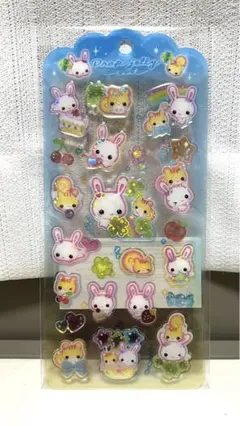 正規品　平成メモリー ドロップジェリーシール フワフワらびちゃんシール