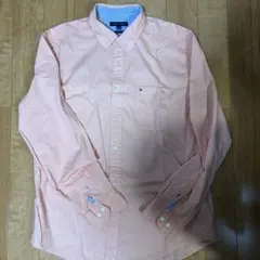 トミーヒルフィガー　長袖　ボタンダウンシャツ　オレンジ　Ｌ