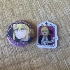 マッシュル缶バッジ＆アクリルステッカー　くら寿司