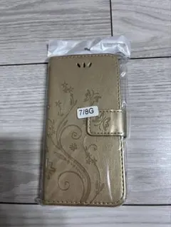 iPhone 7/8用 ゴールド手帳型ケース